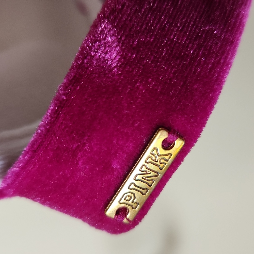 PINK Victoria’s Secret Velvet‎ bikini Top Push-up Fuschia sz S - Picture 14 of 14